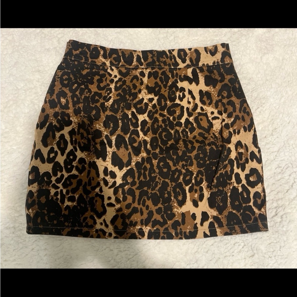 Brown and Tan Mini Pencil Skirt Night Out